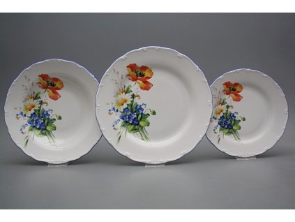 Talířová souprava Ofélie Polní kvítí 18dílná HAL č. 1