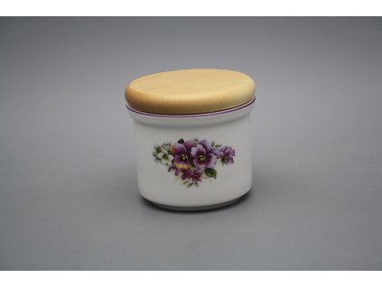 Dóza s dřevěným uzávěrem A - malá Macešky FL č. 1