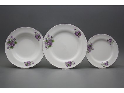 Talířová souprava Ofélie Fialky 36dílná CFL č. 1