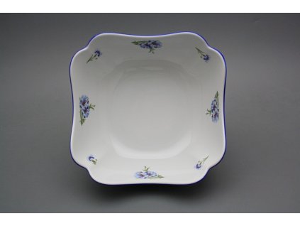 Mísa salátová 21cm čtyřhranná vysoká Rokoko Chrpy EAL č. 1