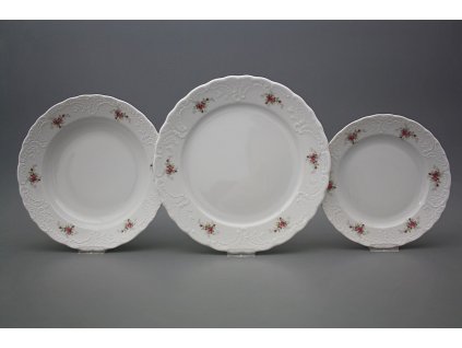 Talířová souprava Opera Růžičky růžové 18dílná BB č. 1