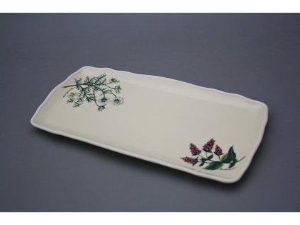 Podnos čtyřhranný 33cm Rokoko Ivory Herbs BB č. 1