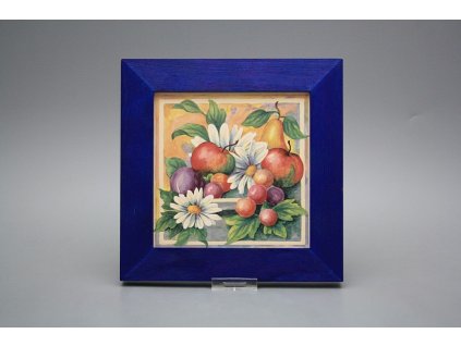 Obrázek 20x20cm Blue Gingham Flowers eMOB č. 1