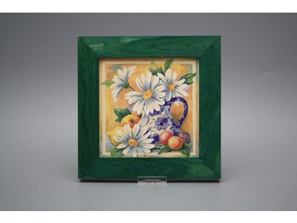 Obrázek 20x20cm Blue Gingham Flowers eZLB č. 1