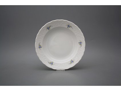 Talíř hluboký 21cm Opera Světlemodré růžičky BB č. 1