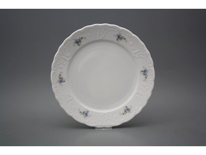 Talíř mělký 24cm Opera Světlemodré růžičky BB č. 1