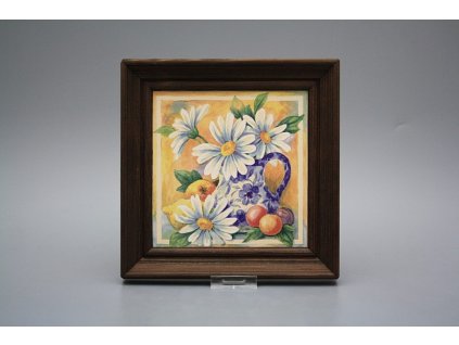 Obrázek 19,5x19,5cm Blue Gingham Flowers cTHB č. 1