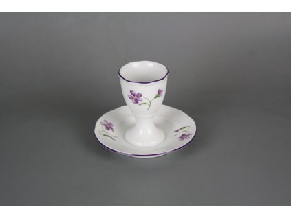 19178 kalisek na vejce s podstavcem rokoko fialky fl