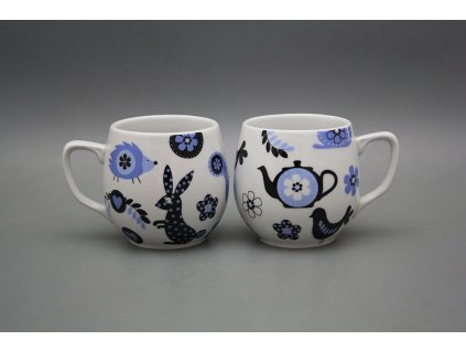 Hrnek Baňák 0,3l Patchwork Forest Blue BB č. 1