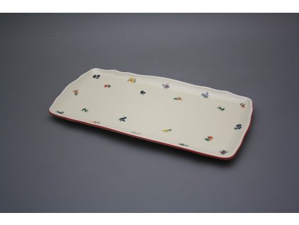 Podnos čtyřhranný 33cm Rokoko Ivory Házenky ACL č. 1