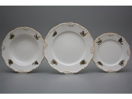 Talířová souprava Marie Louise Myslivci 12dílná EGL LUX č. 1