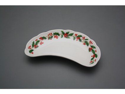 Miska na kosti 19cm Rokoko Vánoční Cesmína BB č. 1