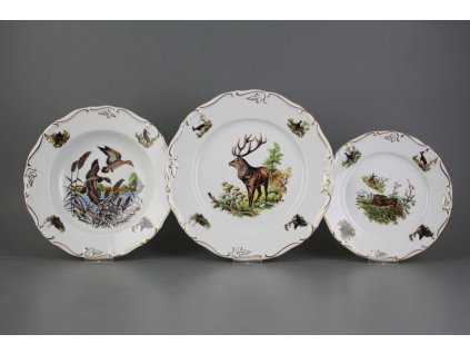 Talířová souprava Marie Louise Myslivci 12dílná GGL LUX č. 1