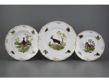 Talířová souprava Marie Louise Myslivci 18dílná GGL LUX č. 1