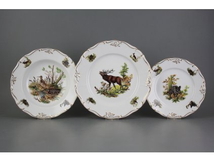 Talířová souprava Marie Louise Myslivci 24dílná GGL LUX č. 1