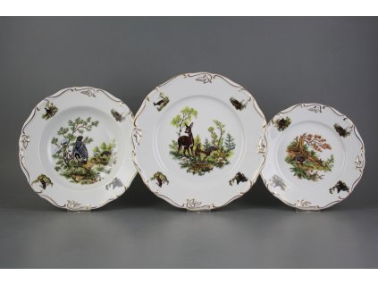 Talířová souprava Marie Louise Myslivci 36dílná GGL LUX č. 1