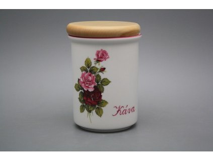 Dóza s dřevěným uzávěrem C - velká Růže Elizabeth RL č. 1