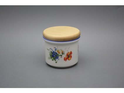 Dóza s dřevěným uzávěrem A - malá Polní kvítí AL č. 1