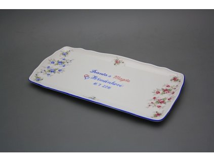 Dárkový podnos 33cm Rokoko s věnováním Růžičky ALRL č. 1