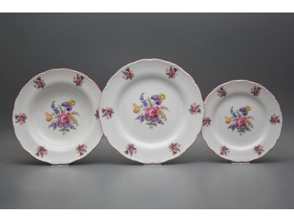 Plate set Ofelia Bouquet with irisies 36-piece FRL