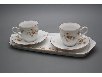 Dárková souprava s podnosem Ofélie Čajové růžičky HL 5dílná č. 1