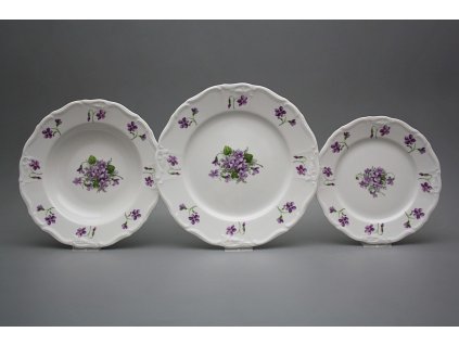 Talířová souprava Marie Louise Fialky 36dílná JBB č. 1