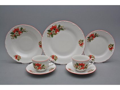 Jídelní čajová souprava Ofélie Vánoční hvězda 30dílná CCL č. 1