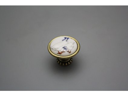 Rustikální úchytka Bohemia 35mm Husy č. 1