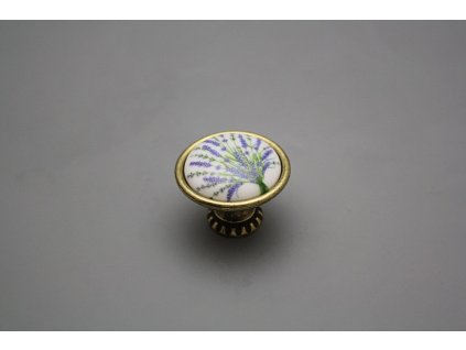 Rustikální úchytka Bohemia 35mm Levandule č. 1