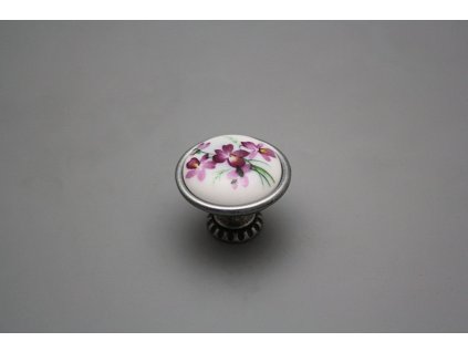 Rustikální úchytka Bohemia 35mm Viola s mašlí FV č. 1