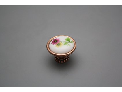 Rustikální úchytka Bohemia 35mm Míšeňská kytice CU č. 1