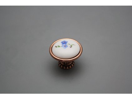 Rustikální úchytka Bohemia 35mm Pomněnky házenky CU č. 1