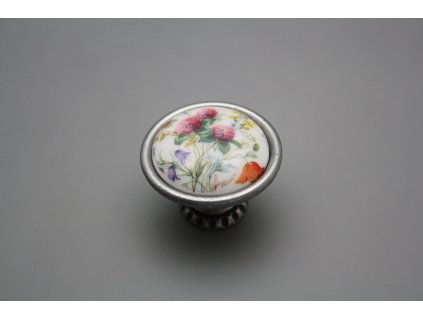 Rustikální úchytka Bohemia 40mm Kvetoucí louka FV č. 1