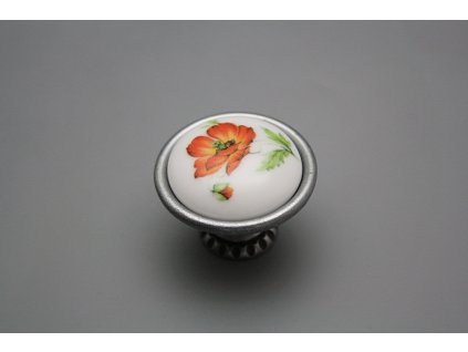 Rustikální úchytka Bohemia 40mm Míšeňská kytice FV č. 1