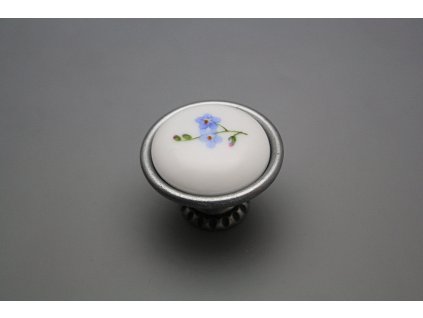 Rustikální úchytka Bohemia 40mm Pomněnky Házenky FV č. 1