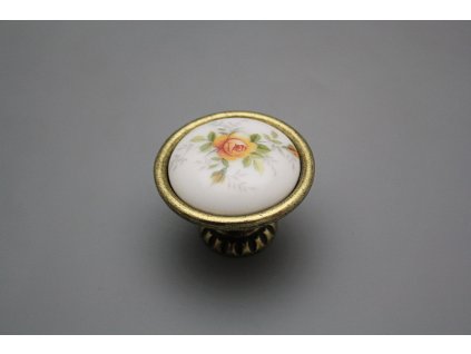 Rustikální úchytka Bohemia 40mm Čajové růžičky č. 1