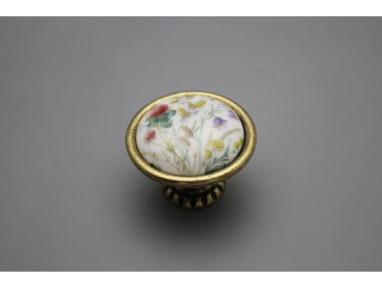 Rustikální úchytka Bohemia 40mm Kvetoucí louka č. 1