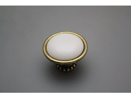 Rustikální úchytka Bohemia 40mm BÍLÁ č. 1