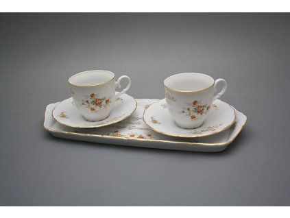 Dárková souprava s podnosem Ofélie Čajové růžičky 5dílná GL č. 1