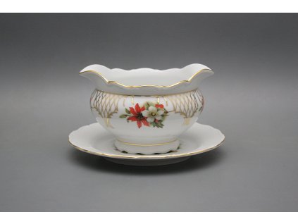 Omáčník 0,4l litý s podšálkem Ofélie Vánoční hvězda GL Lux č. 1