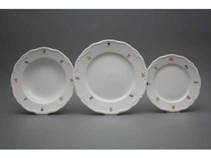 Talířová souprava Marie Louise Sedmero kvítí 18dílná ABB č. 1