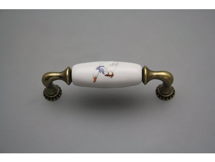 Rustikální úchytka Bohemia 96mm Husy č. 1