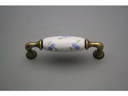 Rustikální úchytka Bohemia 96mm Pomněnky Házenky č. 1