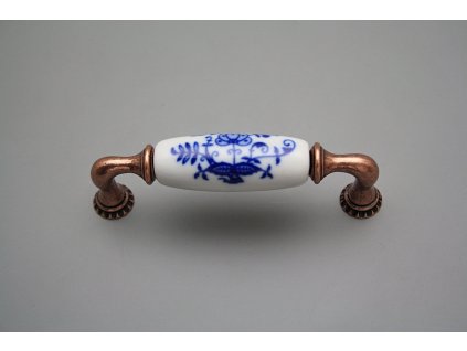 Rustikální úchytka Bohemia 96mm Cibulák List CU č. 1