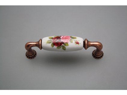 Rustikální úchytka Bohemia 96mm Růže Elizabeth CU č. 1