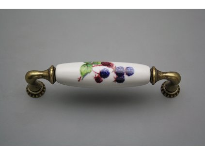 Rustikální úchytka Bohemia 128mm Lesní plody č. 1