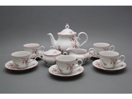 Čajová souprava Ofélie Růžičky růžové 15dílná RL č. 1