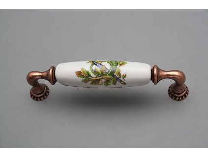 Rustikální úchytka Bohemia 128mm Lesní roh CU č. 1