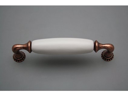 Rustikální úchytka Bohemia 128mm BÍLÁ CU č. 1