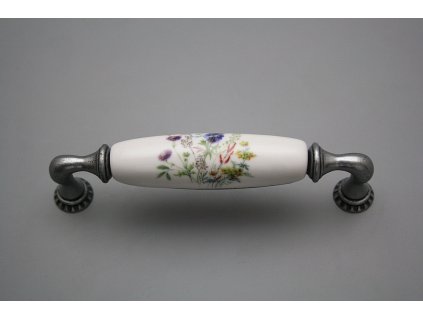 Rustikální úchytka Bohemia 128mm Kvetoucí louka FV č. 1